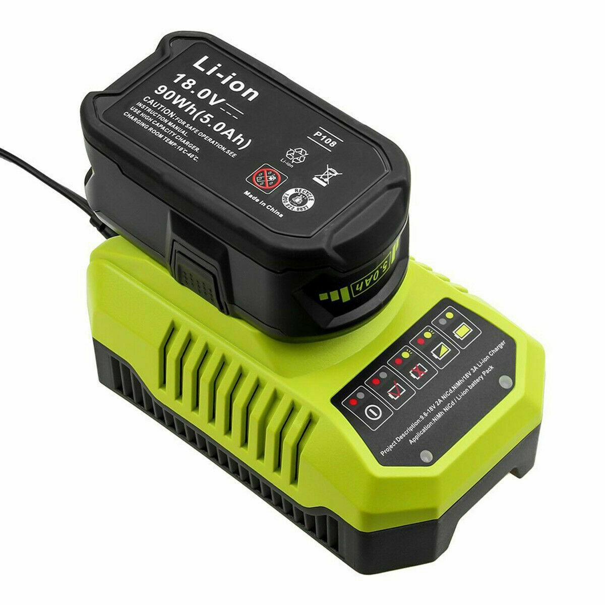 P117 Fast Charger For RYOBI For One+ Plus P108 18V High Capacity Battery 12v/18v