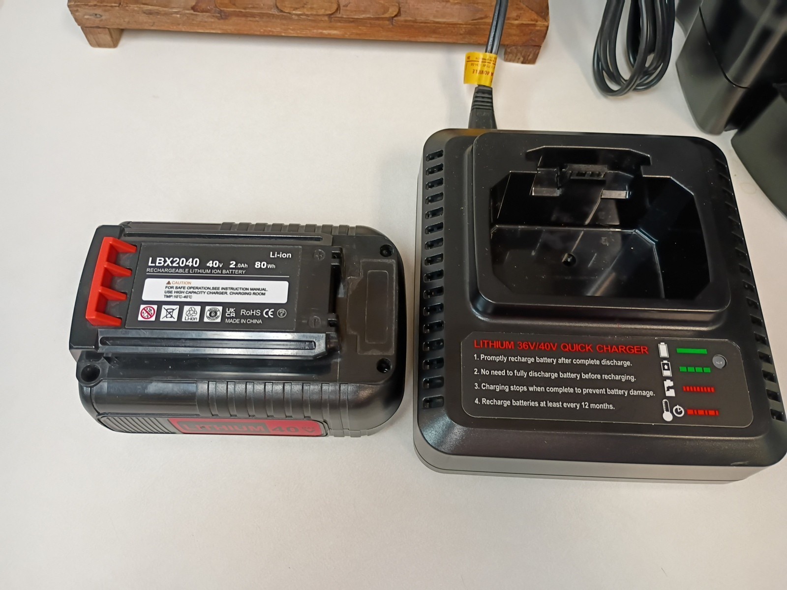 Battery 40V 3.5A LBX2040 Replacement Black and Decker 40V Max Lithium Battery