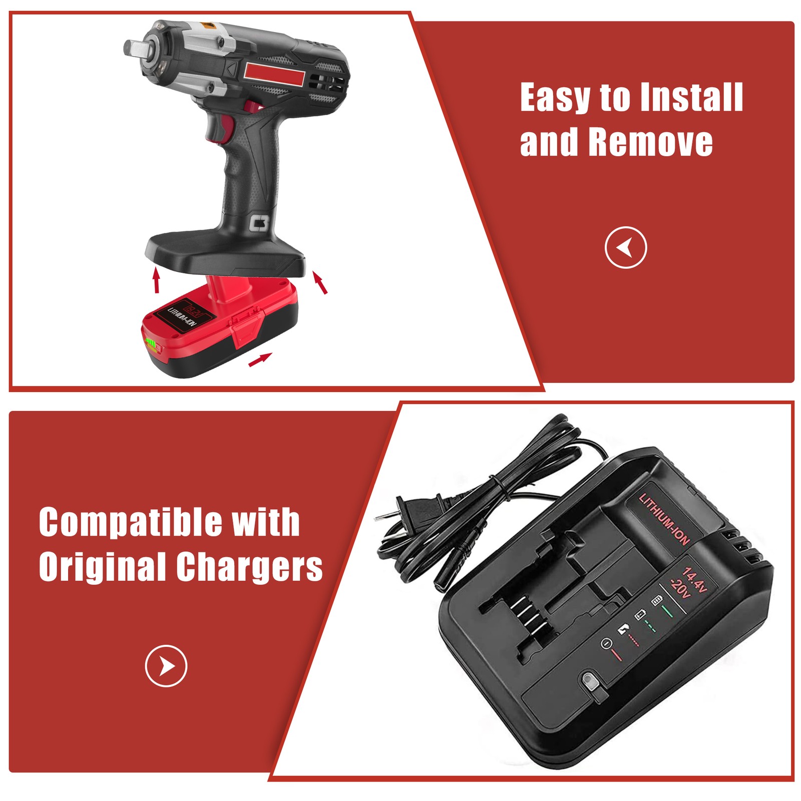 2-1Pack for Craftsman 19.2V 11375 Battery C3 DieHard 130279005 11376 11375