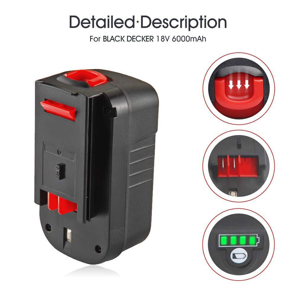 2Pack for Black and Decker HPB18 18 Volt 7Ah Li-ion Battery HPB18-OPE 244760-00