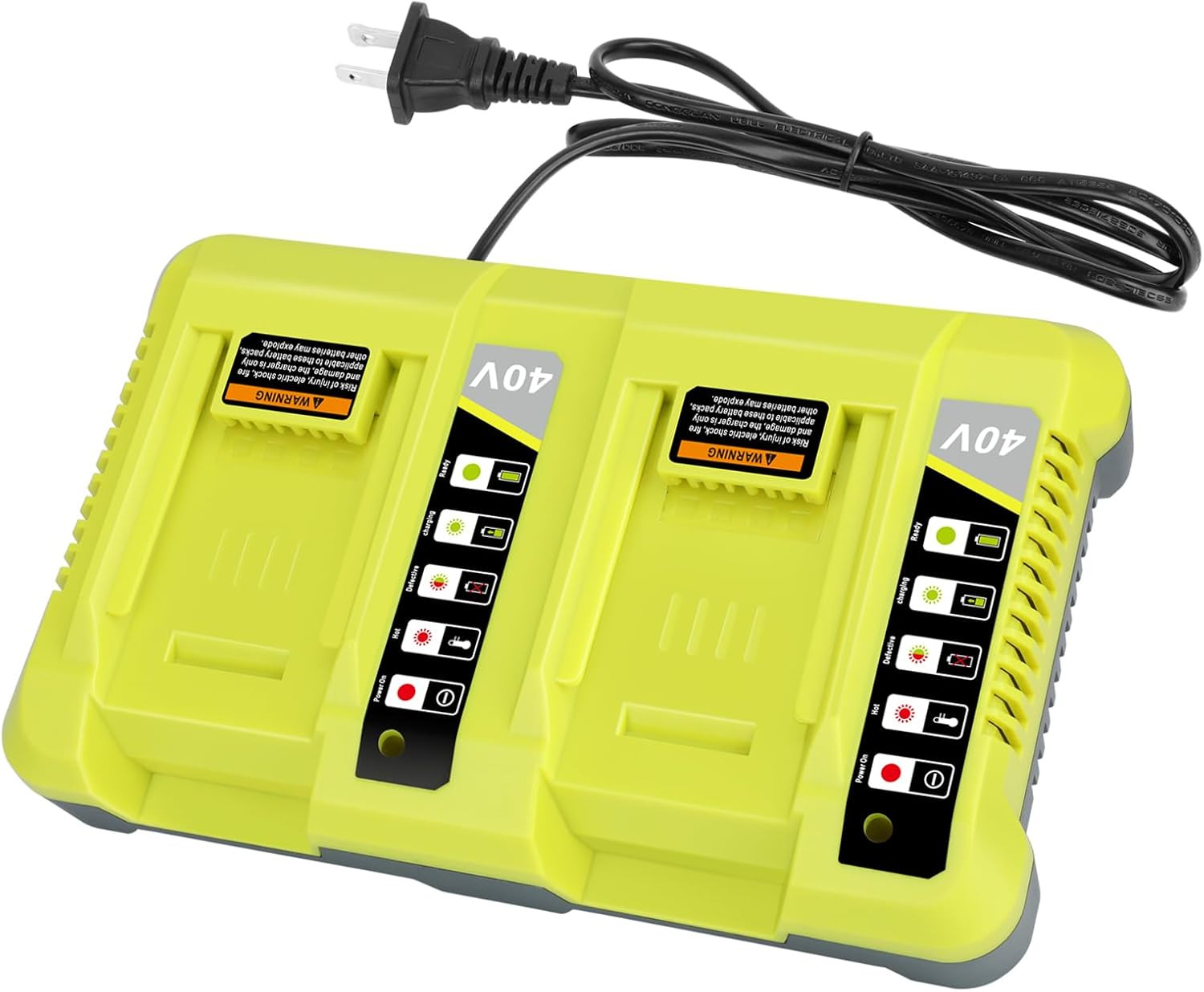 NEW 40V Dual Fast Charger for Ryobi – OP4040 OP4026 OP40601 Battery Charging