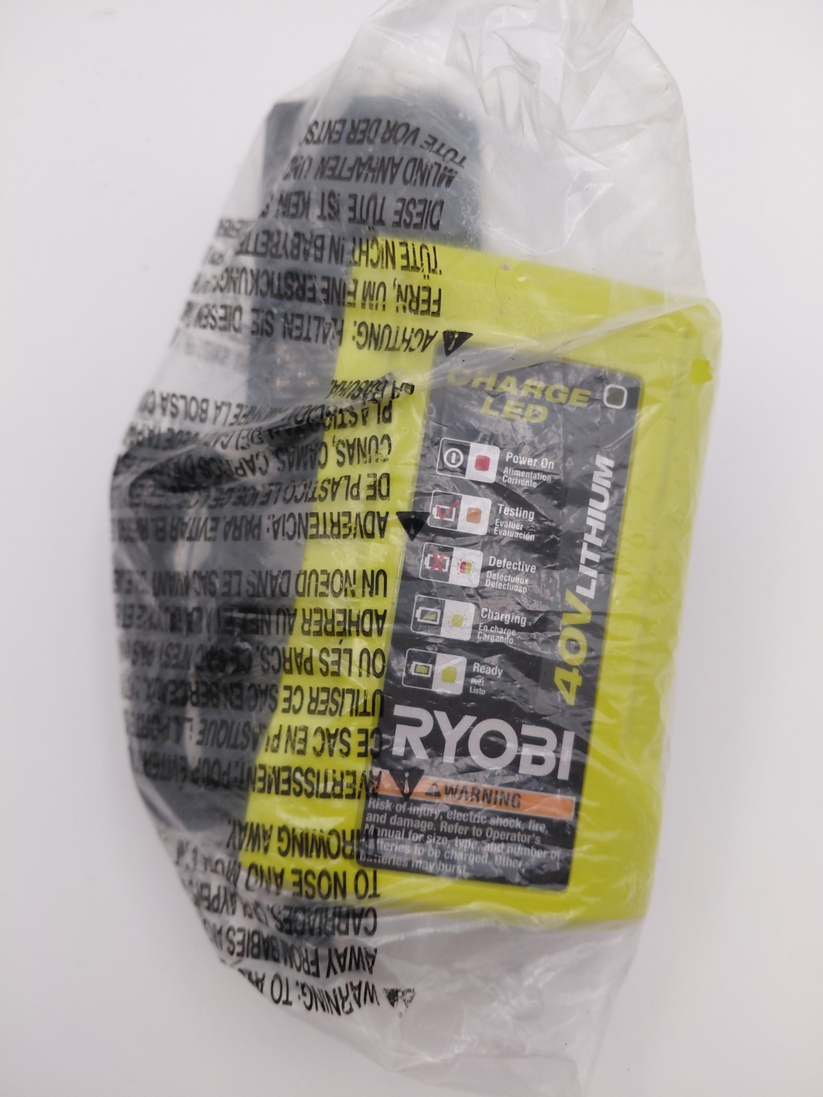 Ryobi 0P401 Compact Heavy Duty Lithium-Ion 40 Volt Class 2 Battery Charger NEW