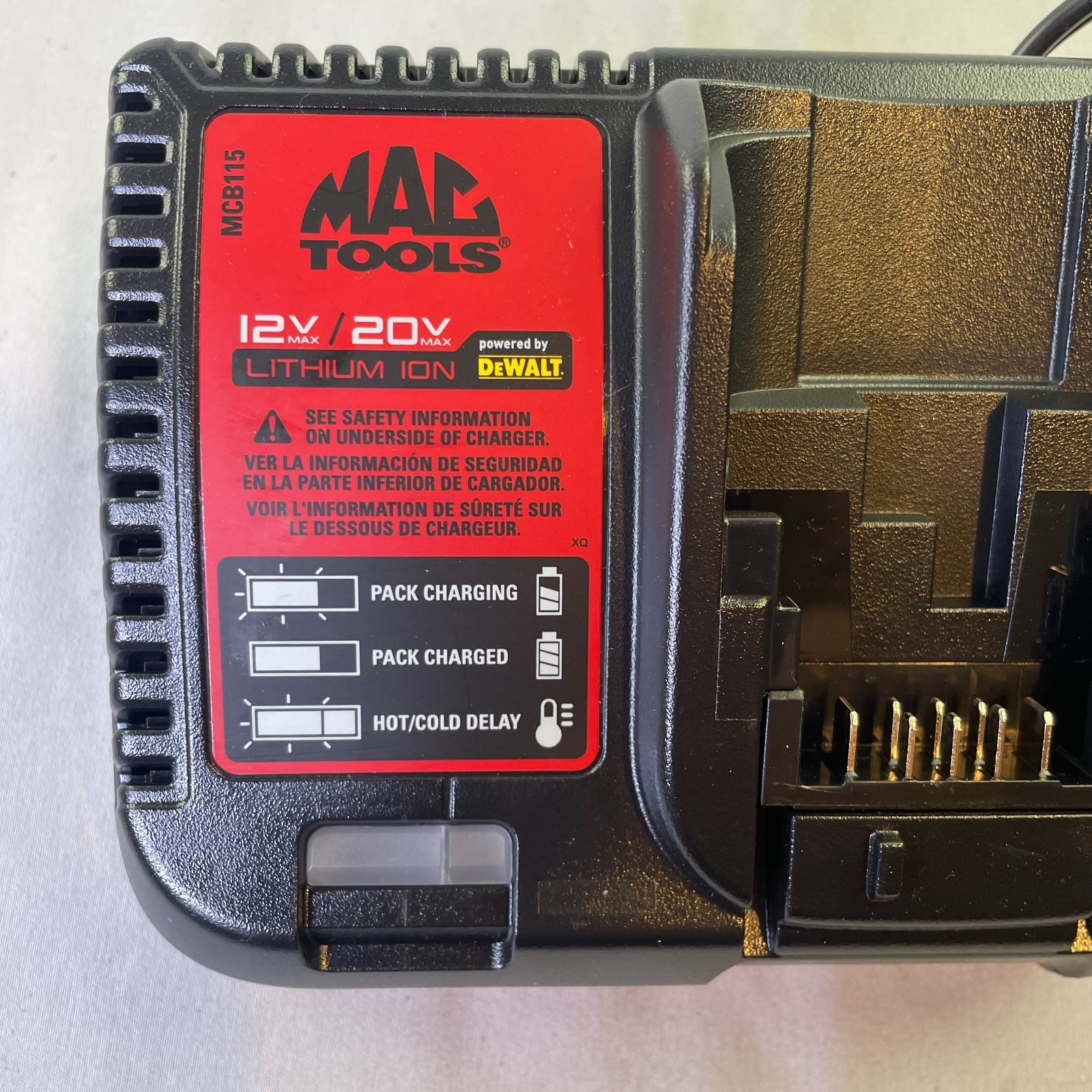 New In Box MAC Tools MCB115 12V/20V Max Lithium-Ion Battery Fast Charger