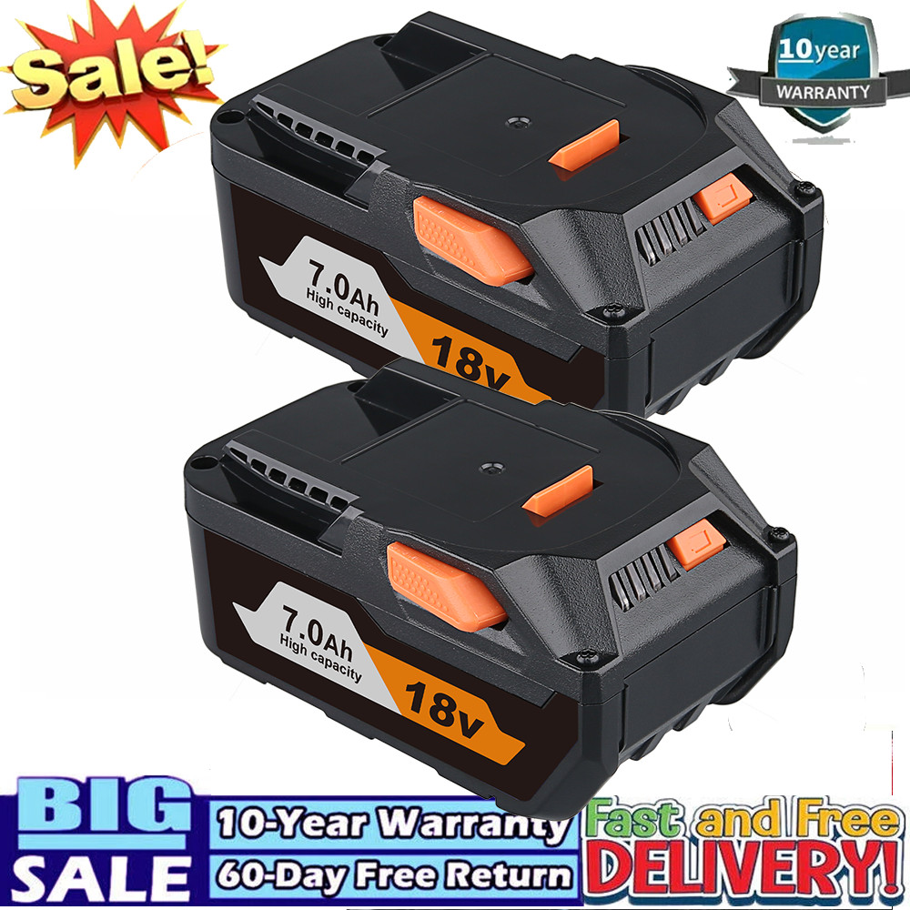 2PACK For Ridgid 18V R840085 7.0Ah Lithium-ion Battery FOR Rigid 18Volt R840087