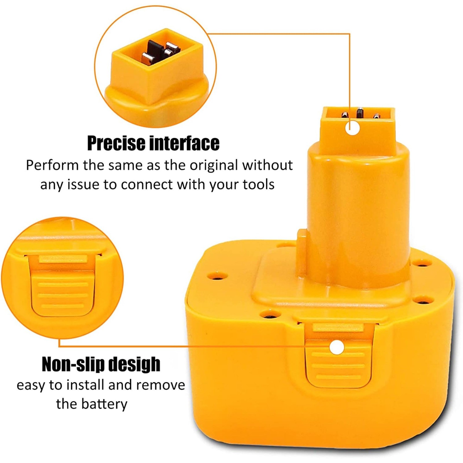 Itechbatt Replacement Battery Dewalt Dw953 Dw972 Dw980 Dw927 Dc727Va Dw930