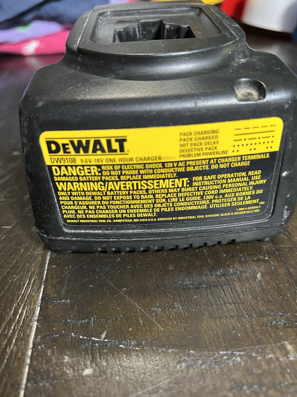 DeWALT DW9108 Fast Ni-Cad Battery Charger 9.6v-12v-14.4v-18v Fit DW9116