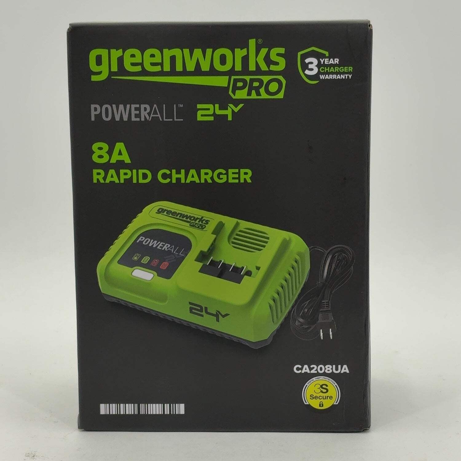 New Greenworks CA208UA 24V DC, 120V AC 8A Rapid Charger
