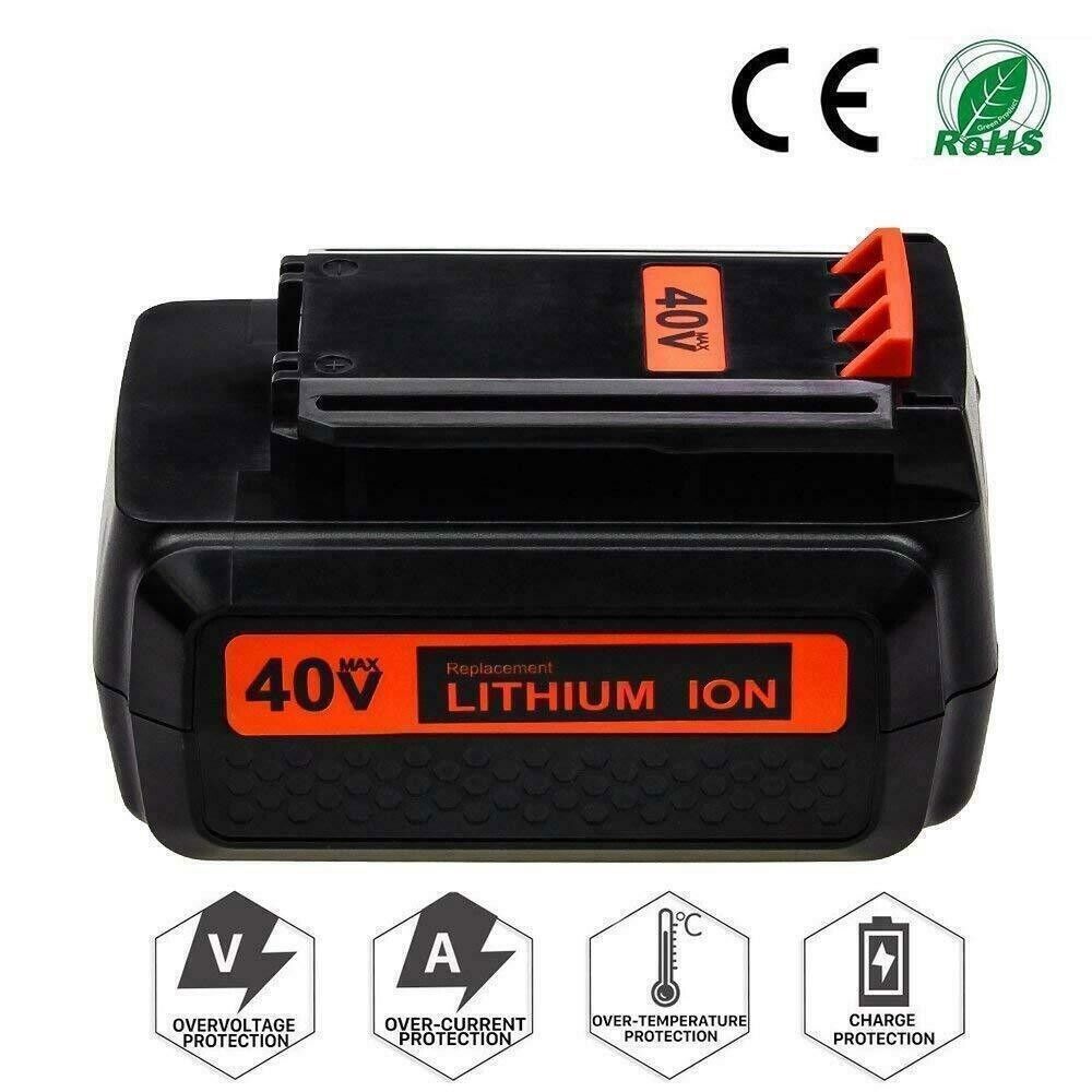 2Pack 4.0Ah Battery for Black and Decker 40V Max Lithium LBX2040 LBXR36 LSW36