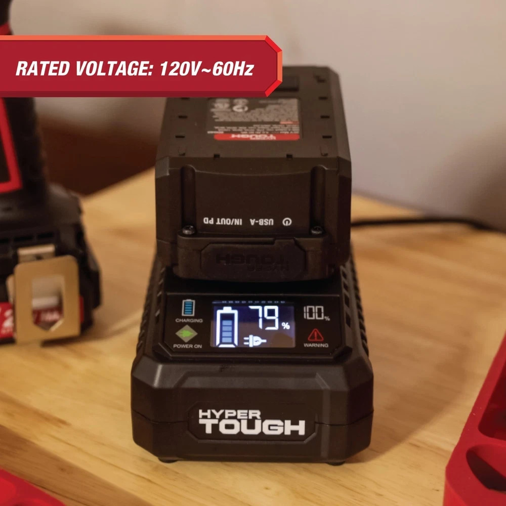 Hyper Tough Fast Charger for 20V Max Lithium-Ion Batteries