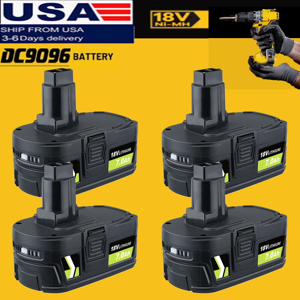 1-2Pack 18 Volt for Dewalt Battery DC9096-2 DC9098 DC9099 DW9096 DC9096 7.0Ah