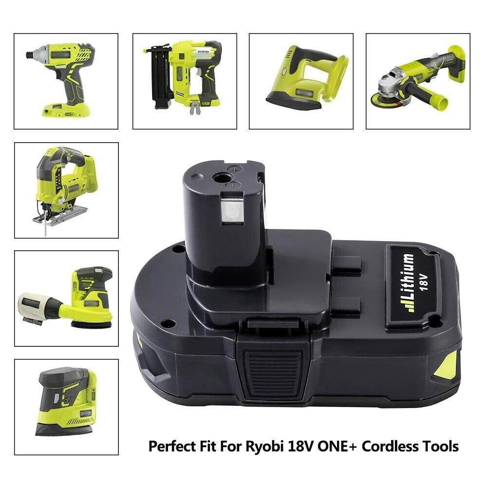 2 pack 18 Volt P102 Lithium-Ion Battery replacement For Ryobi 18V P108 P107 P103