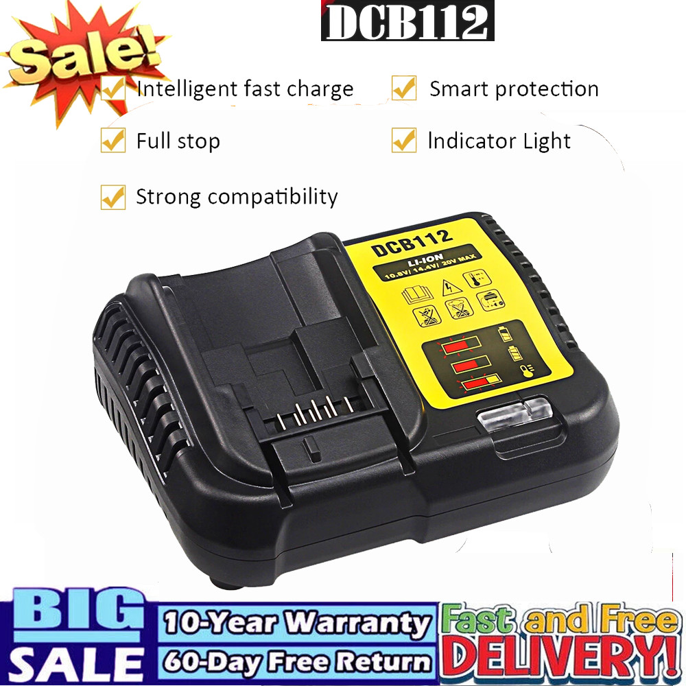 New for DEWALT DCB112 18-20V Lithium-Ion Battery Charger DCB204 DCB200 DCB205