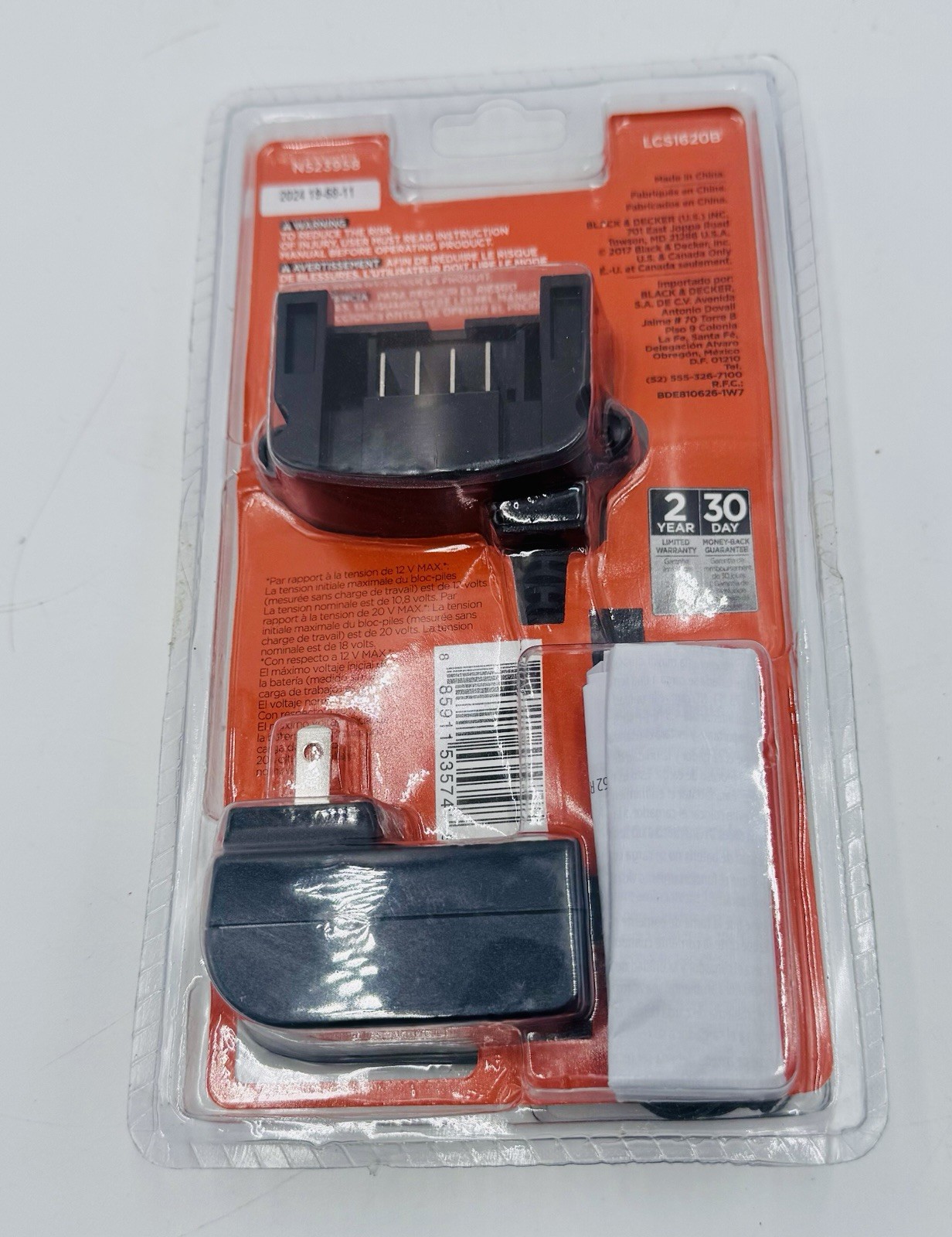 Black and Decker Genuine OEM 16v-20v Lithium-Ion Replacement Charger – LCS1620B