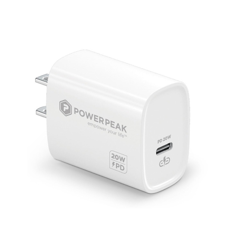 Powerpeak 20W Charger Usb-C Port 20W Usb-C Power Adapter Pd Compact Power