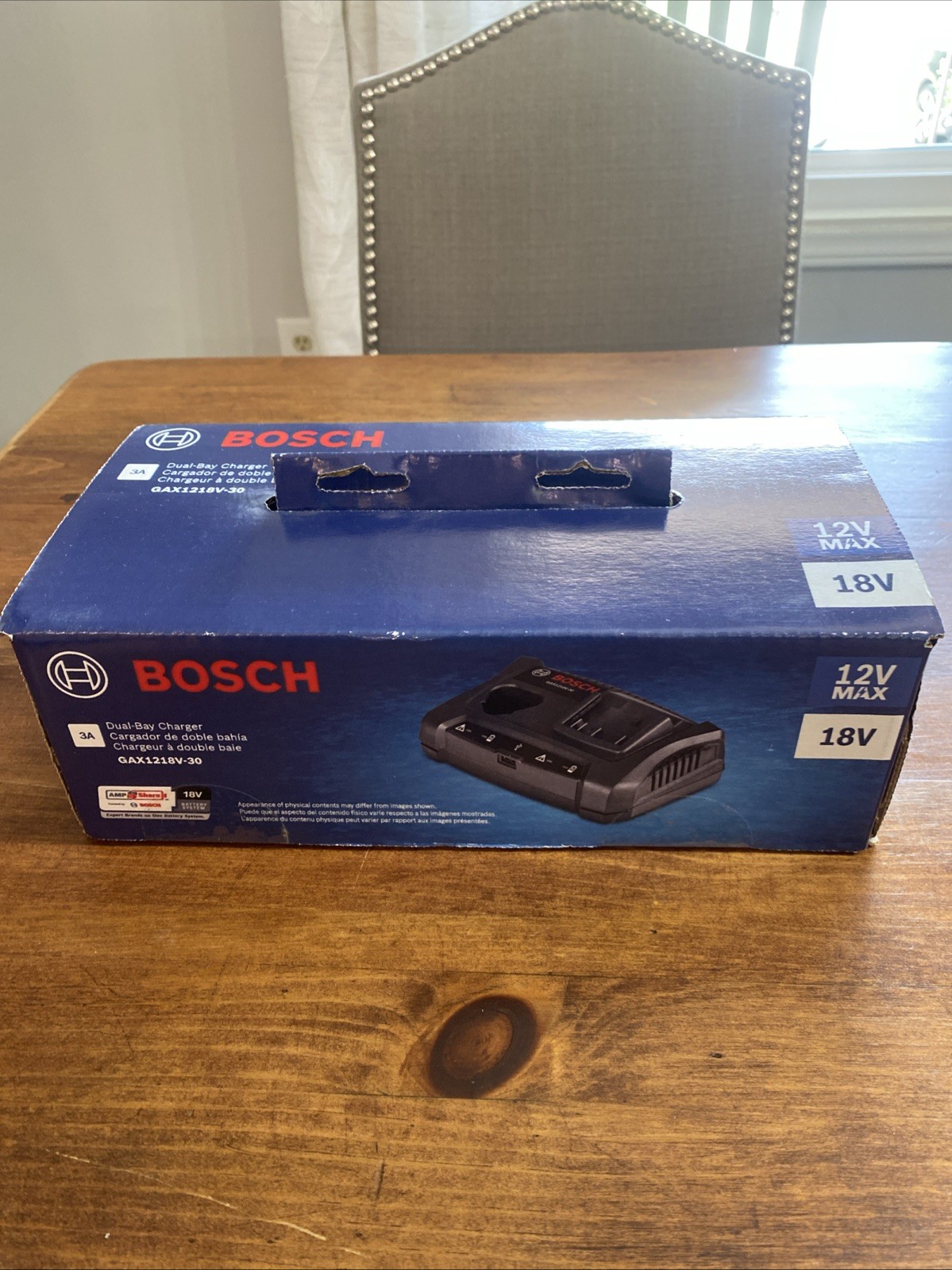 New Bosch Gax1218v-30 Lithium Ion Battery Charger 12v Max 18v New in Box Black
