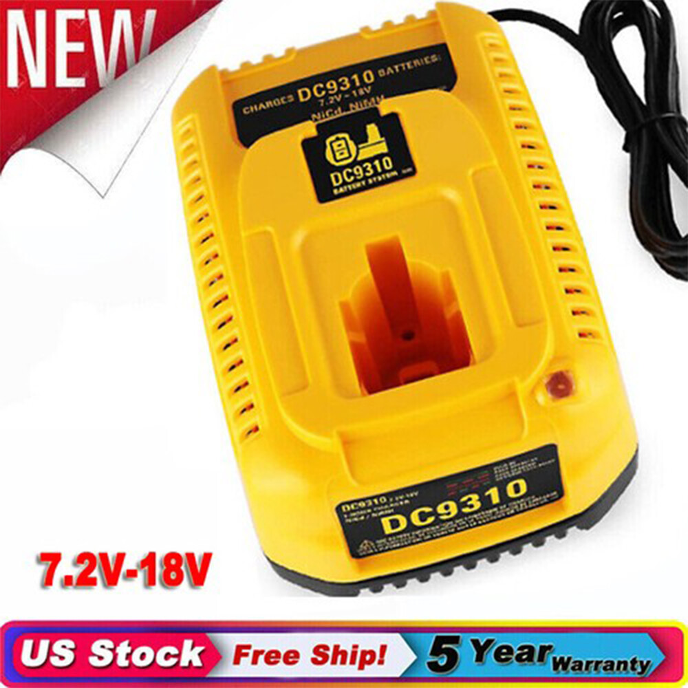 New DC9310 Charger Replace Dewalt 7.2V-18Volt NiCd/NiMh Battery DC9096 DC9098