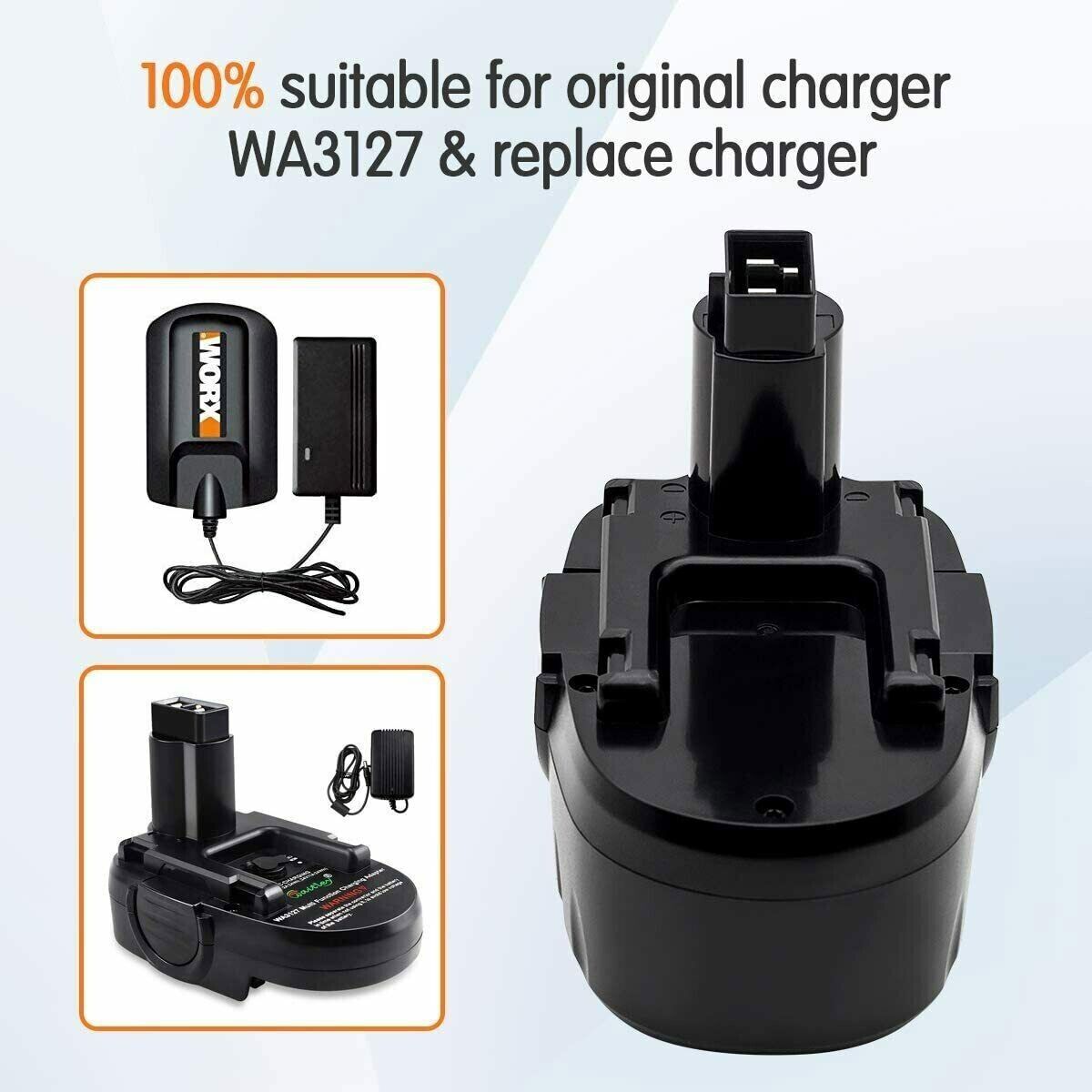 2x For Worx WA3127 18V 4.8Ah Battery WA3152 WG150 WG152 WG153 WG250 Cordless