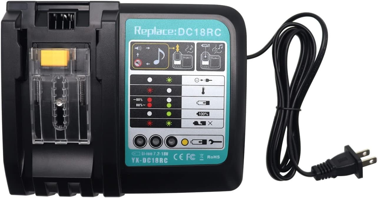 1x DC18RC Rapid Fast Charger For Makita 14.4V-18V Li-Ion Battery BL1830B BL1840B
