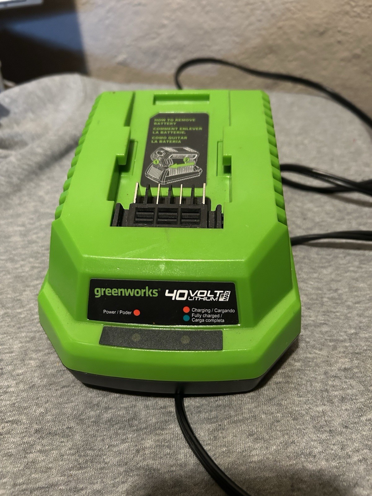 Greenworks 40V Volt Lithium Max Battery Charger – Genuine Greenworks Charger