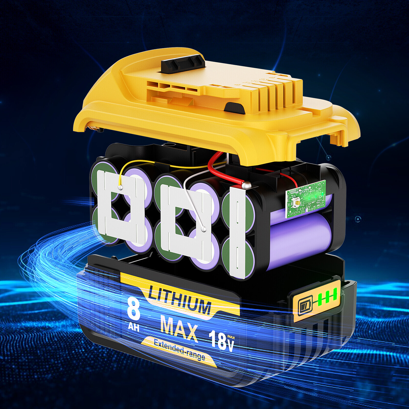 For DeWalt 20V 20 Volt Max XR 6.0AH Lithium-Ion Battery DCB205-2 DCB208 DCB200