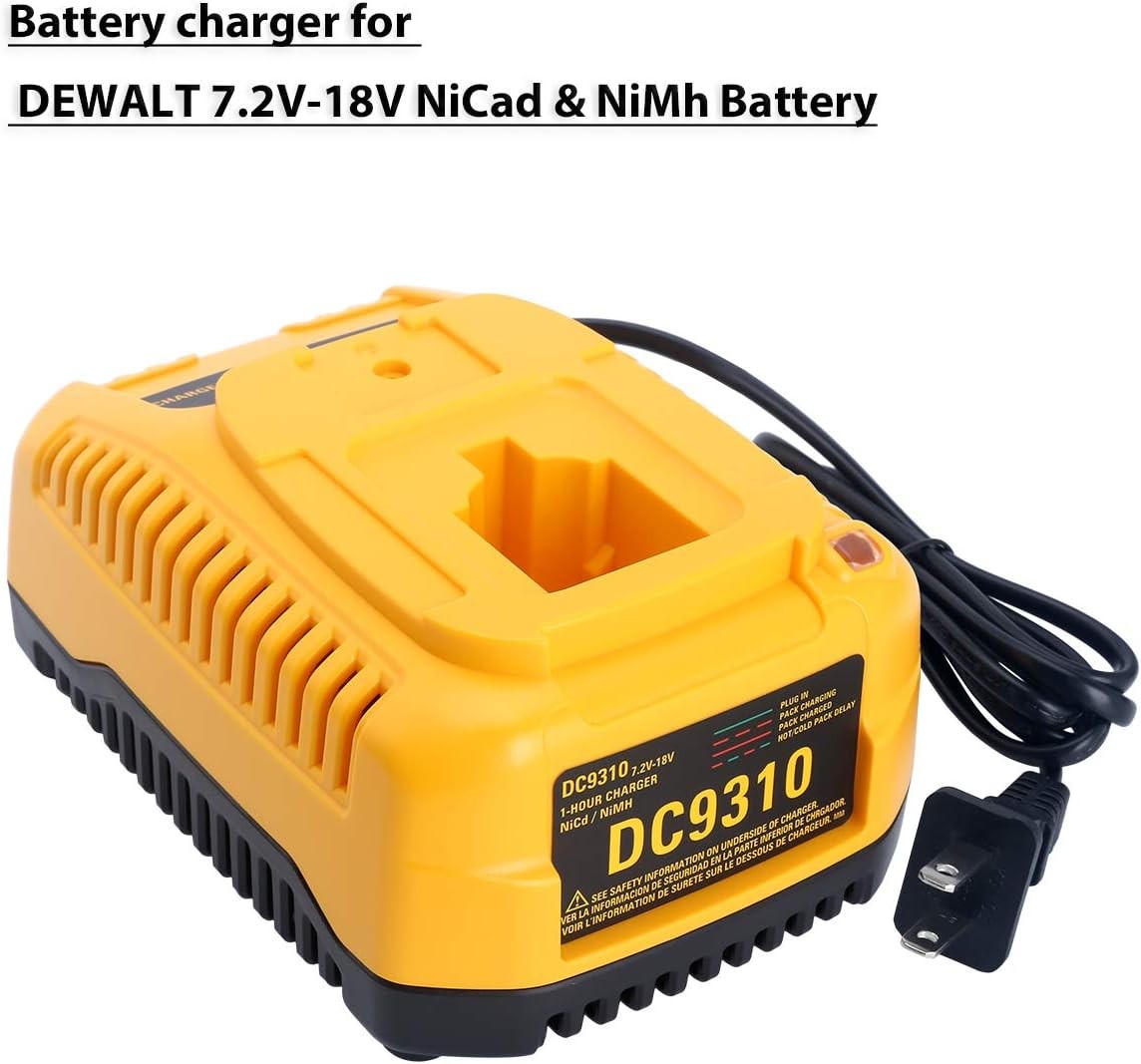 DC9310 Fast Charger Replace for DEWALT 18 Volts Battery DW9116 Compatible with