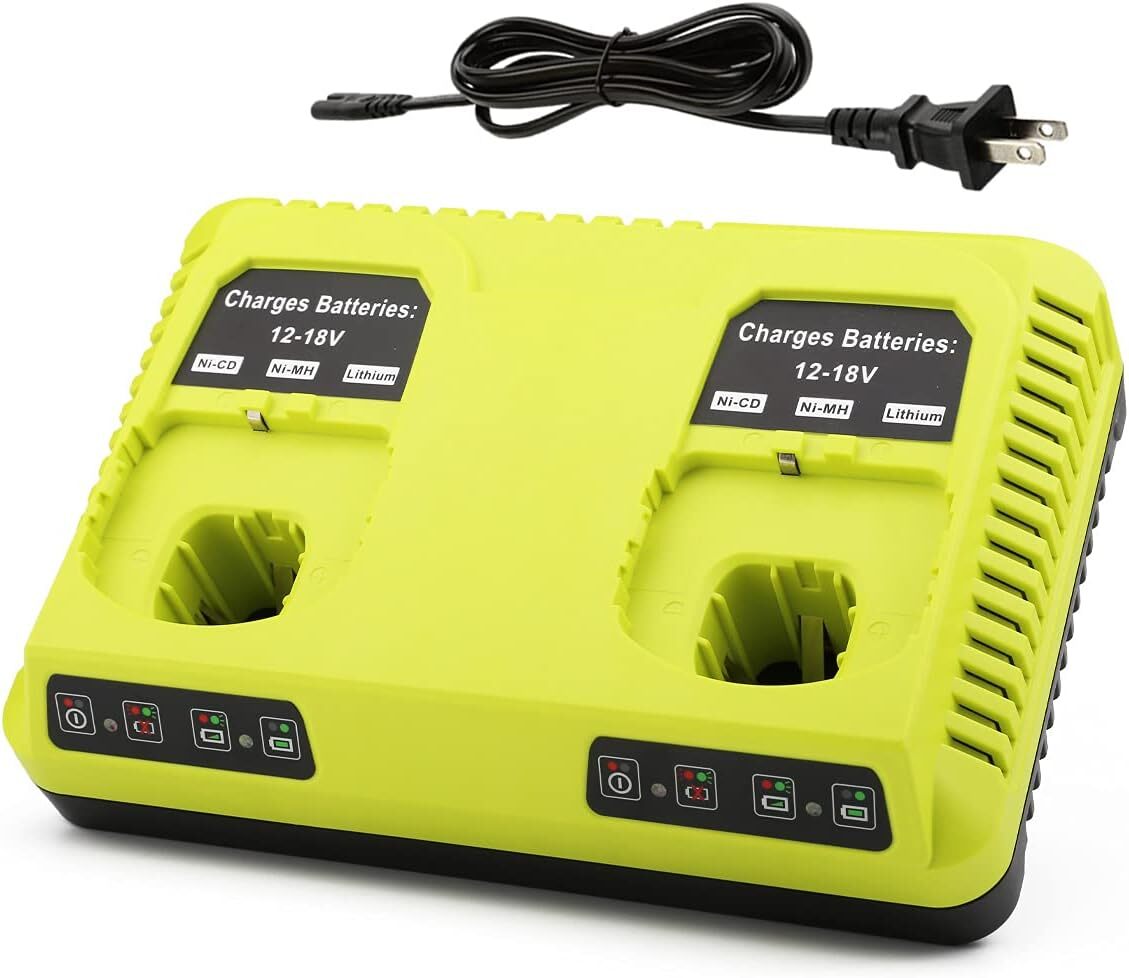 2Port P117 12-18V Dual Charger P107 P108 P104 for Ryobi Lithium Battery 18V ONE+