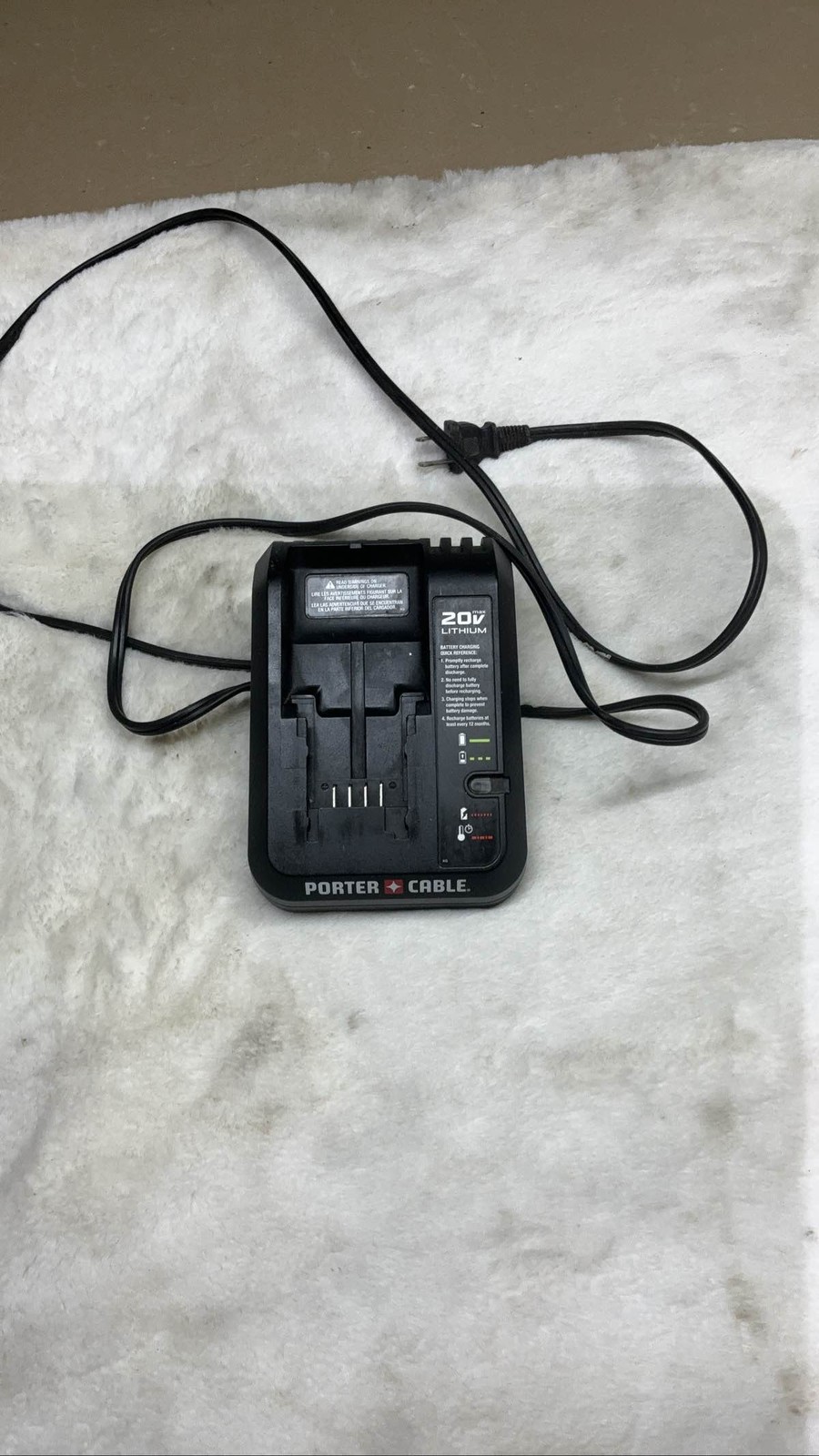 Porter Cable 20V Max Battery Charger PCC691L Tested