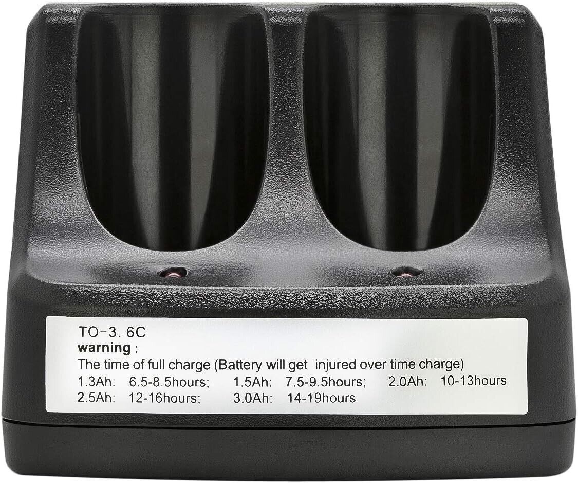 2x 3.6V 1.3Ah NiCd Battery for Black & Decker VP100 + 1x Dual Port Charger