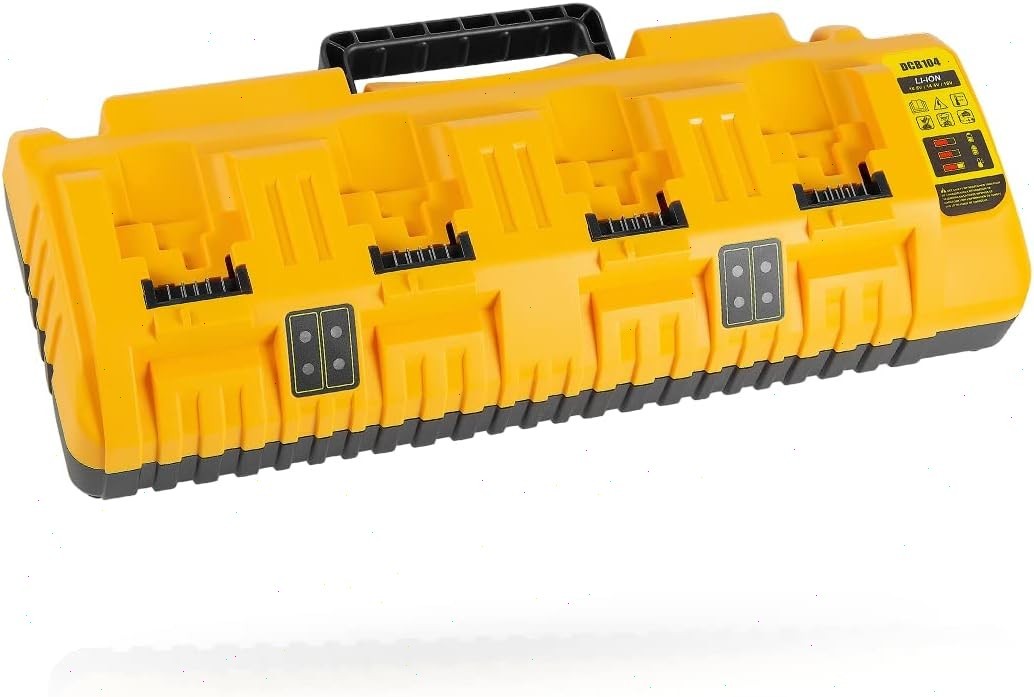For Genuine DEWALT 4-Port DCB104 Fast Charger 12V/20V Lithium DCB184 XR Battery