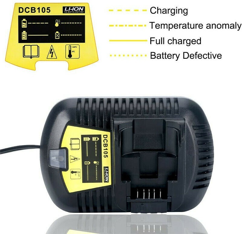 4Pack 9.0Ah for DeWalt 20V/60V MAX Battery Lithium-ion DCB609 / 4 Ports Charger