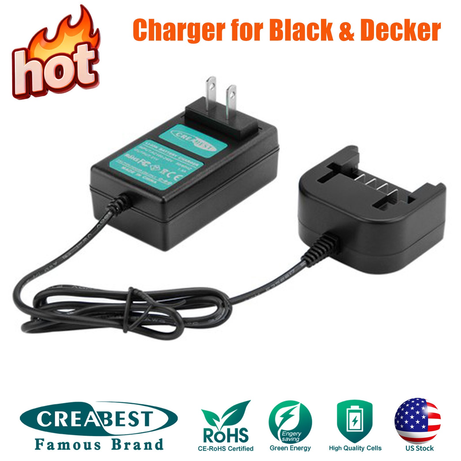 20V Li-ion Battery Charger For Black&Decker LB20 LBX20 LBXR20 LBX4020 LST220