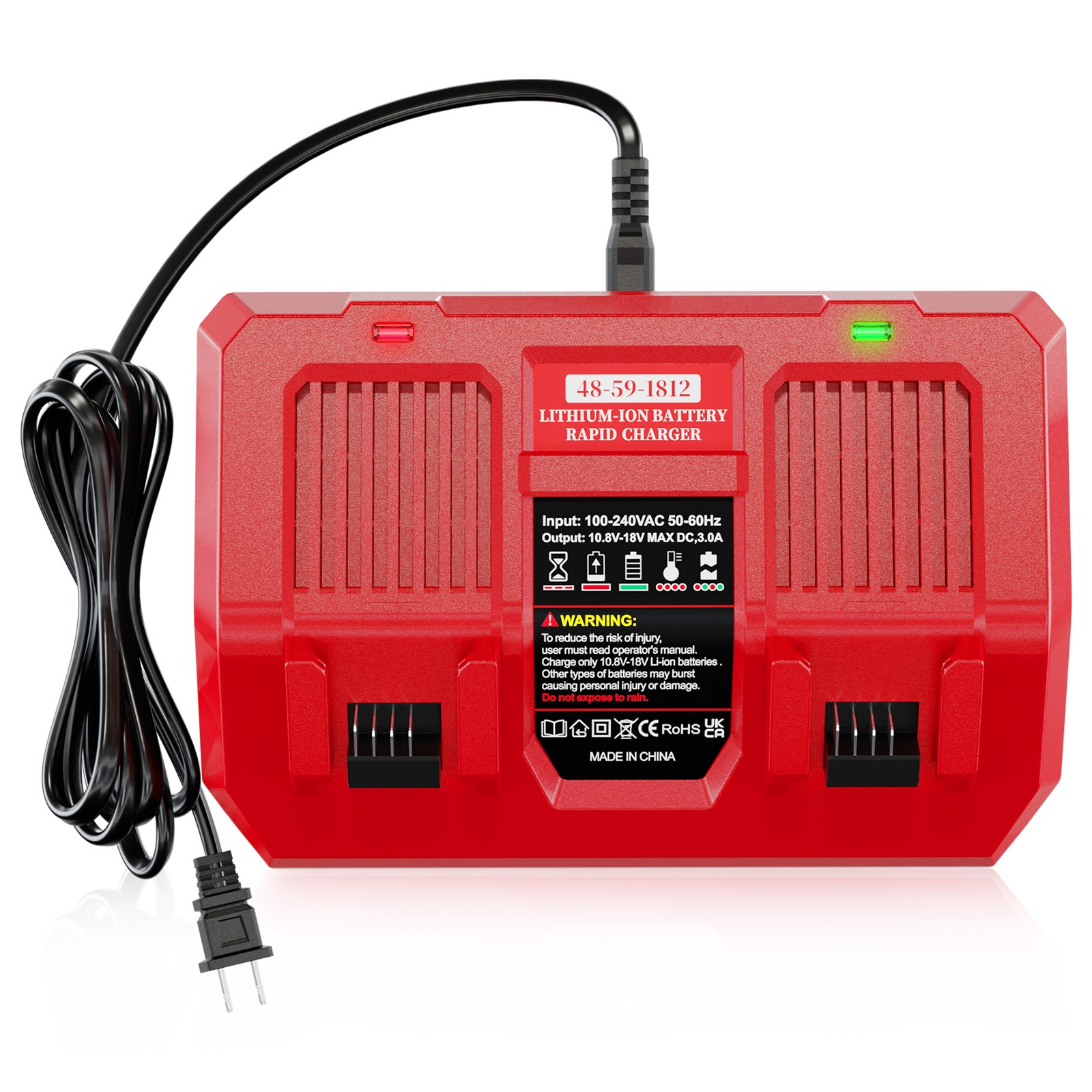 2 Pack 18V 8.0Ah Li-Ion Battery and Charger kit For Milwaukee M-18 4811-1862