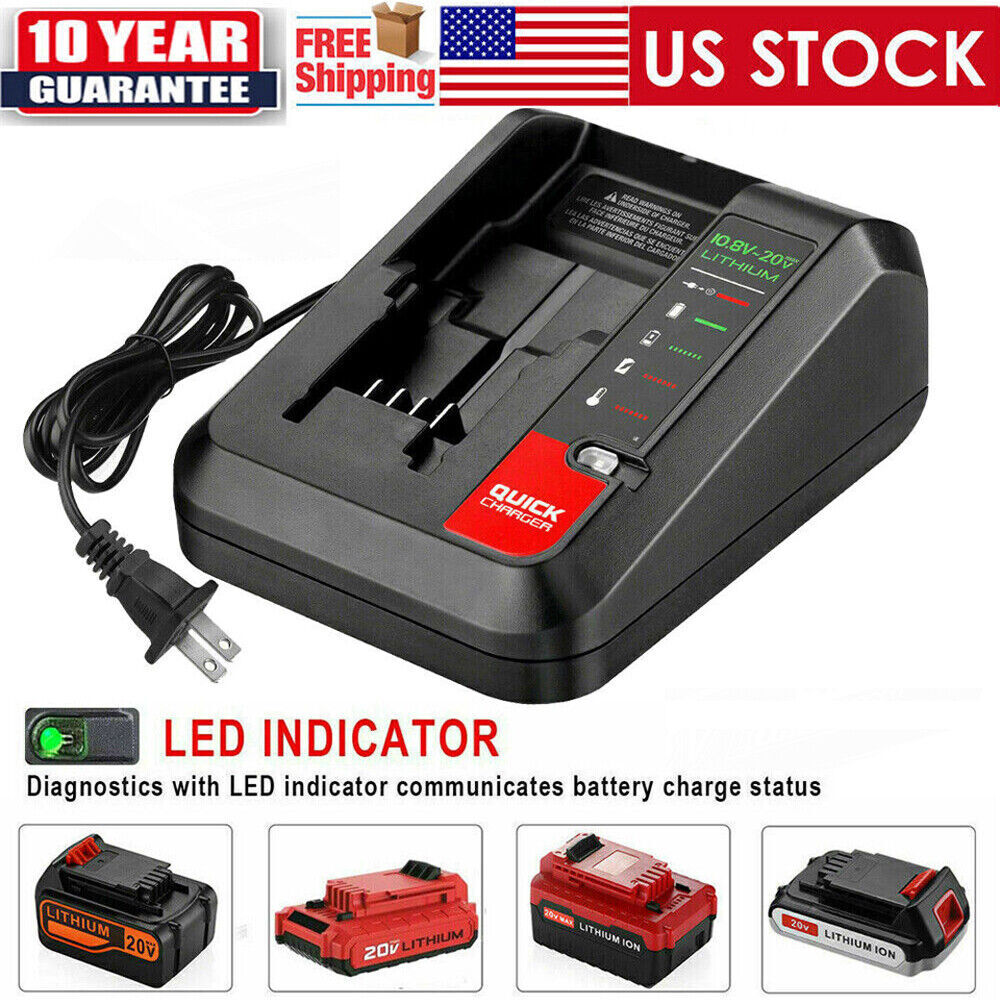 1.5Ah 20V Lithium-Ion Battery /Charger for Black and Decker 20 Volt LBX20 LBXR20
