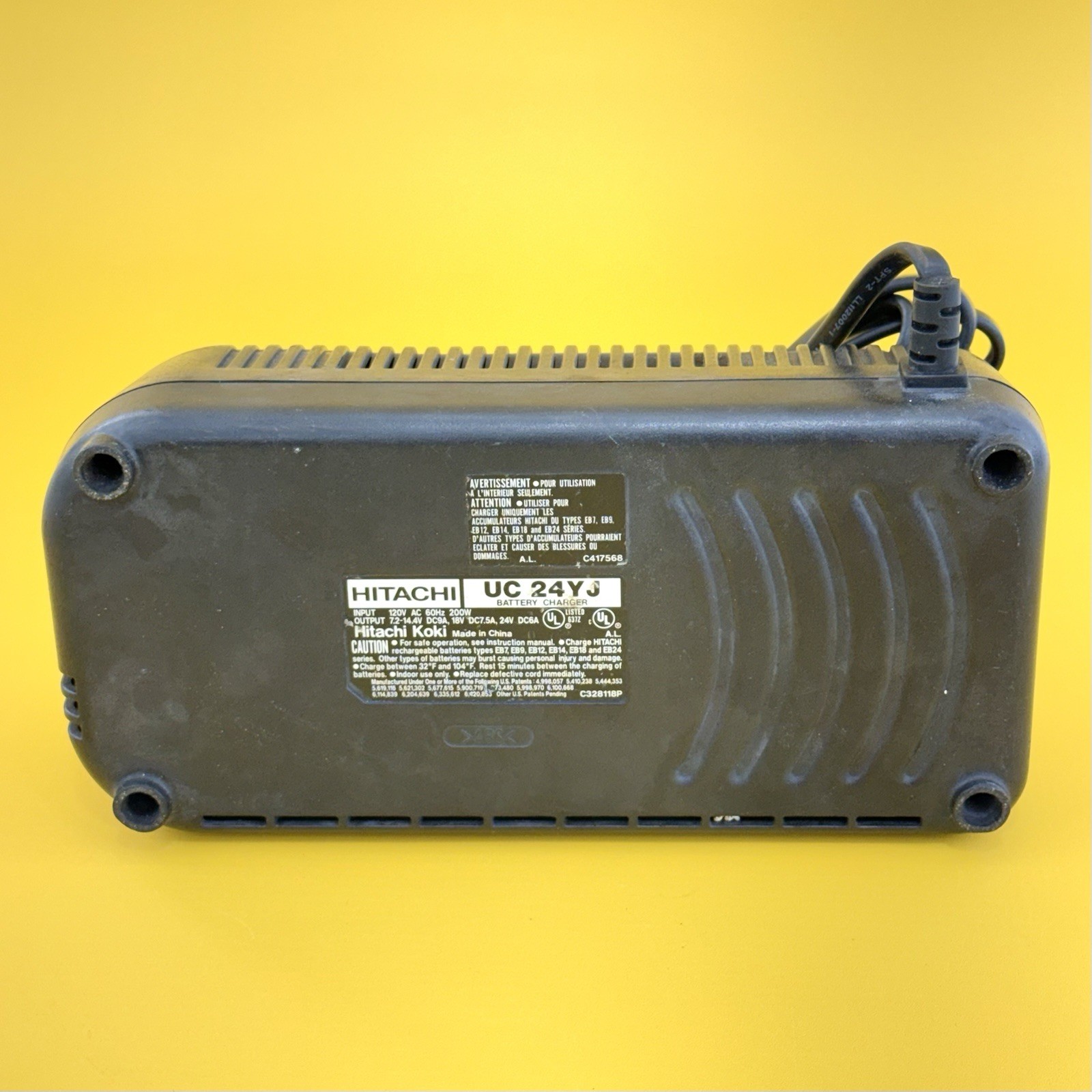 Genuine HITACHI UC24YJ 7.2V-24V NiCD/ NiMH BATTERY Rapid Charger, Tested!