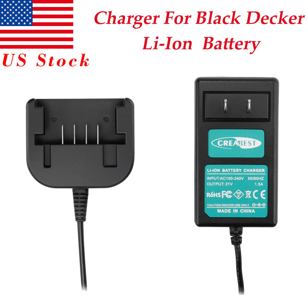 20V Li-ion Battery Charger for Porter Cable PCC685L PCC680L PCC681L PCC682L