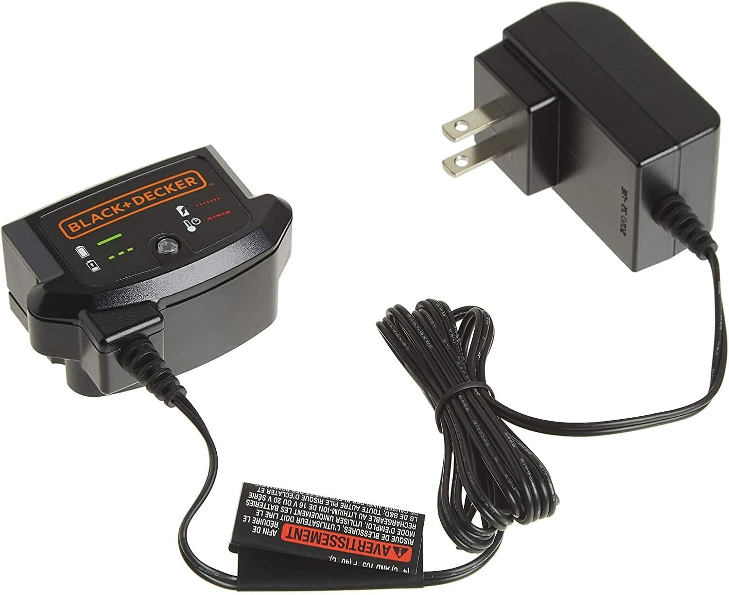 BLACK+DECKER 20V MAX Lithium Battery Charger, Compatible with 12V and 20V Batter