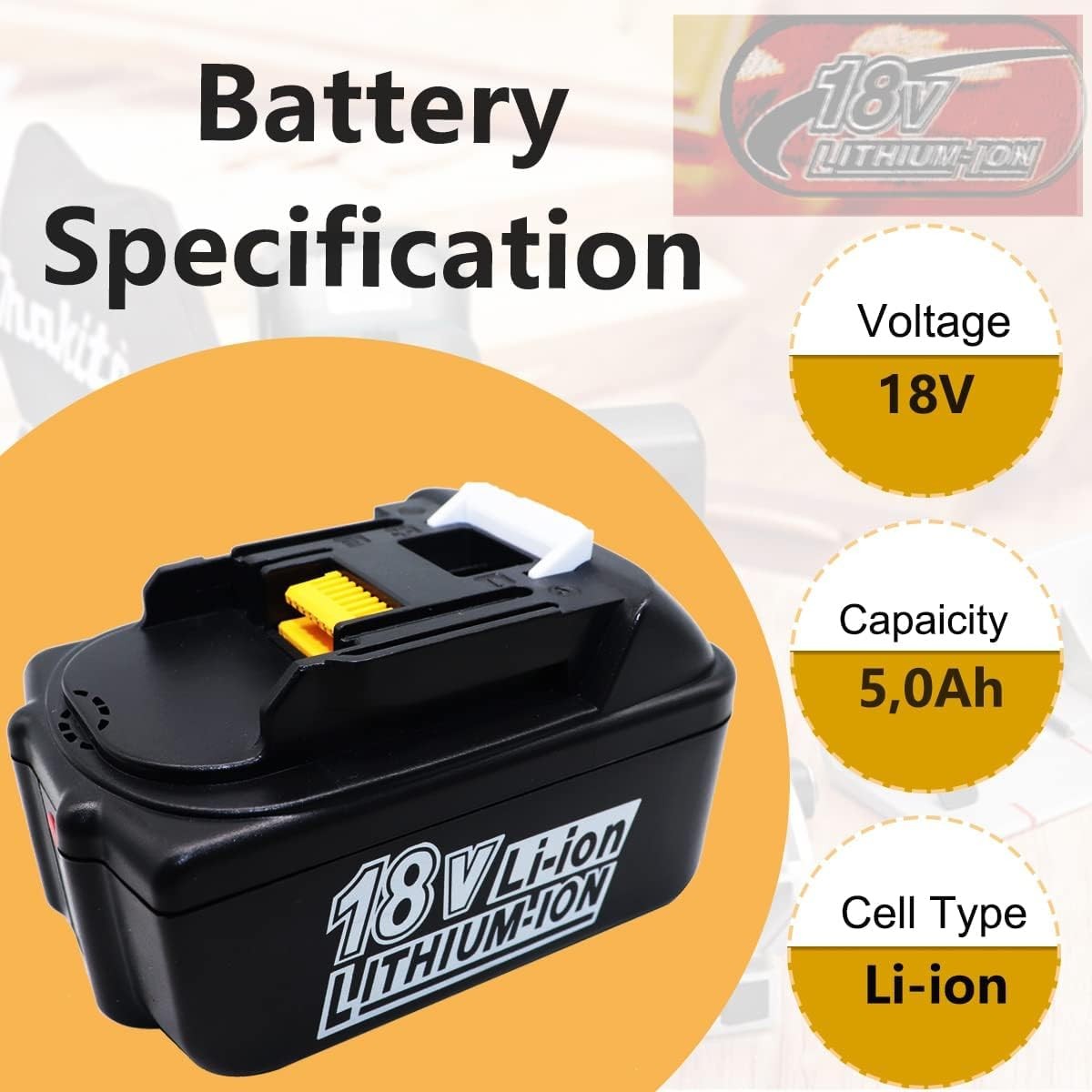 Qczred 18V 5.0 Ah Bl1850B Battery Dc18Rc Charger Compatible Makita 18 Volt Lxt