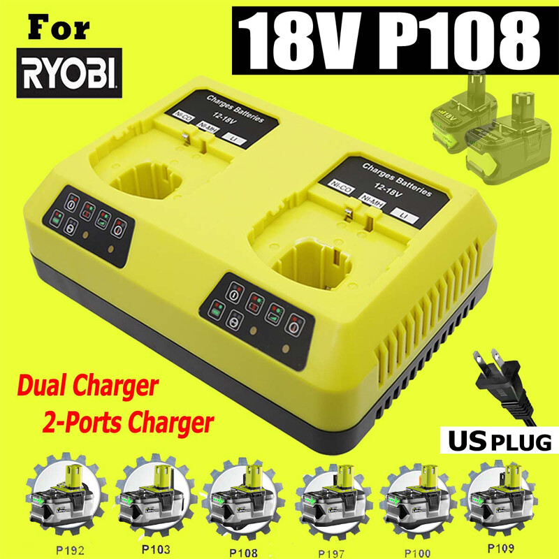 Rapid NEW Charger For RYOBI P108 18V One Plus High Capacity Lithium-ion Battery