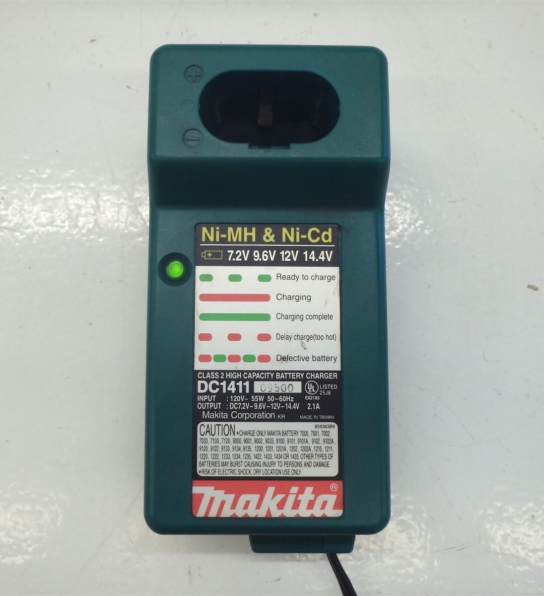 Makita DC1411 No-MH & Ni-Cd 7.2v 9.6v 12v 14.4v Battery Charger