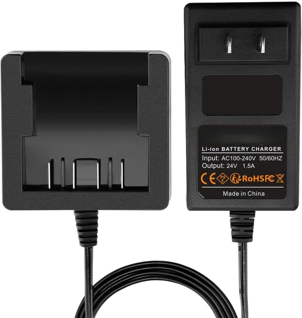 24V Li-ion Battery Charger Compatible with Greenworks 24 Volt G-24 Power Tool
