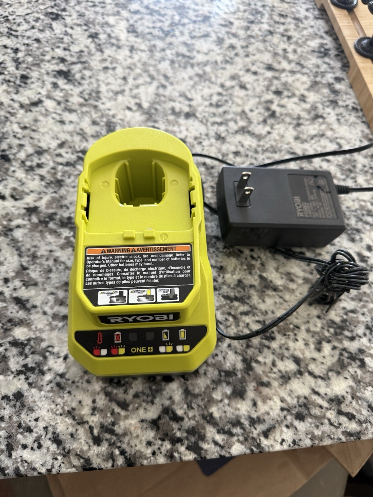 Ryobi ONE+ 18V Battery Charger PCG002 OEM AC Wall Adapter 140457002 One Plus