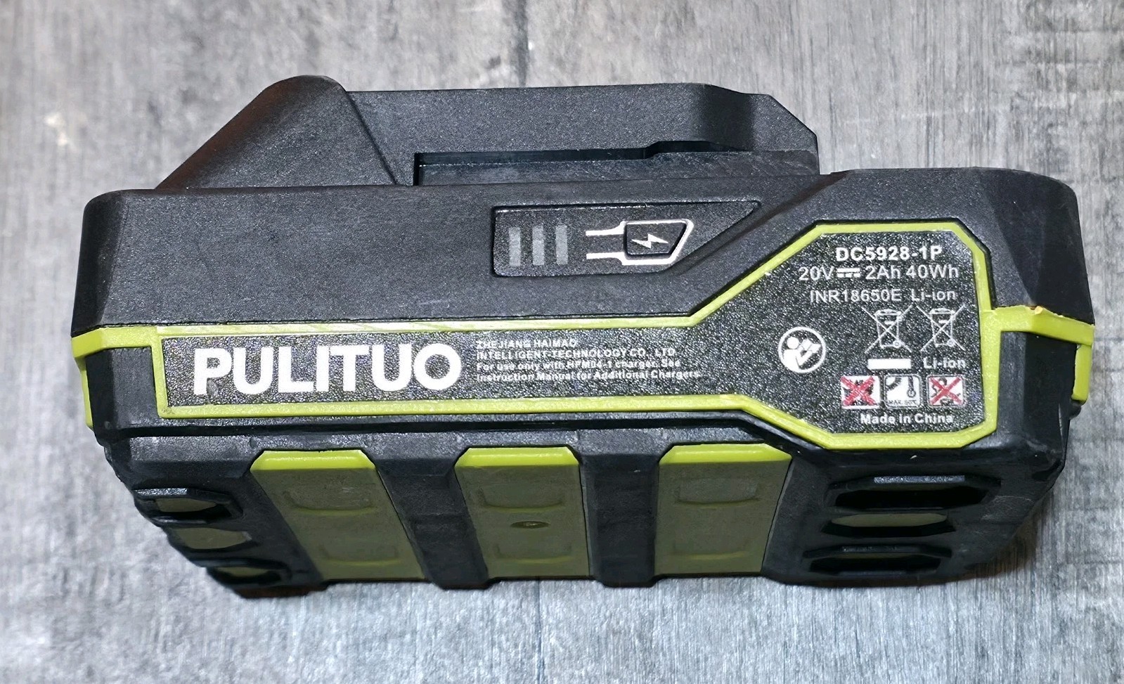 PULITUO 20V 2.0Ah 40Wh Li-Ion Replacement Battery With LED Indicator DC5928-1P