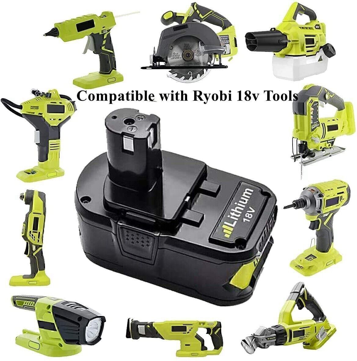 For RYOBI P108 18V One Plus High Capacity Battery 18 Volt Lithium-Ion 6Ah/12AH