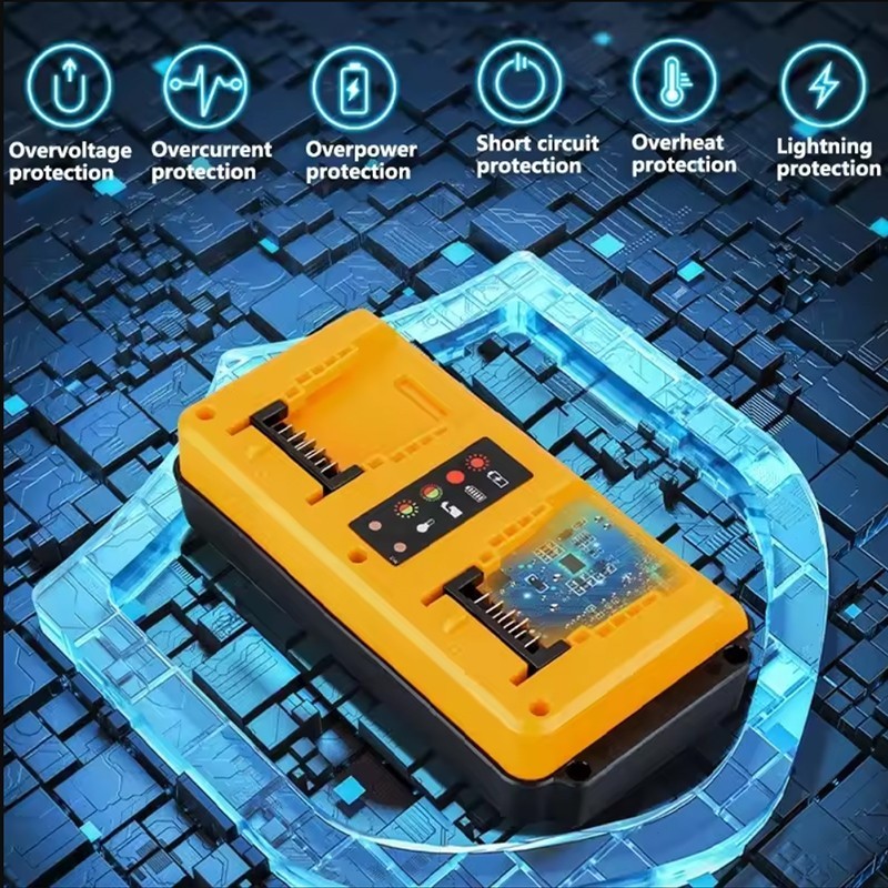 Dual Ports 90W Fast Charger for DeWalt 12V-20V MAX Lithium Battery DCB203 DCB204