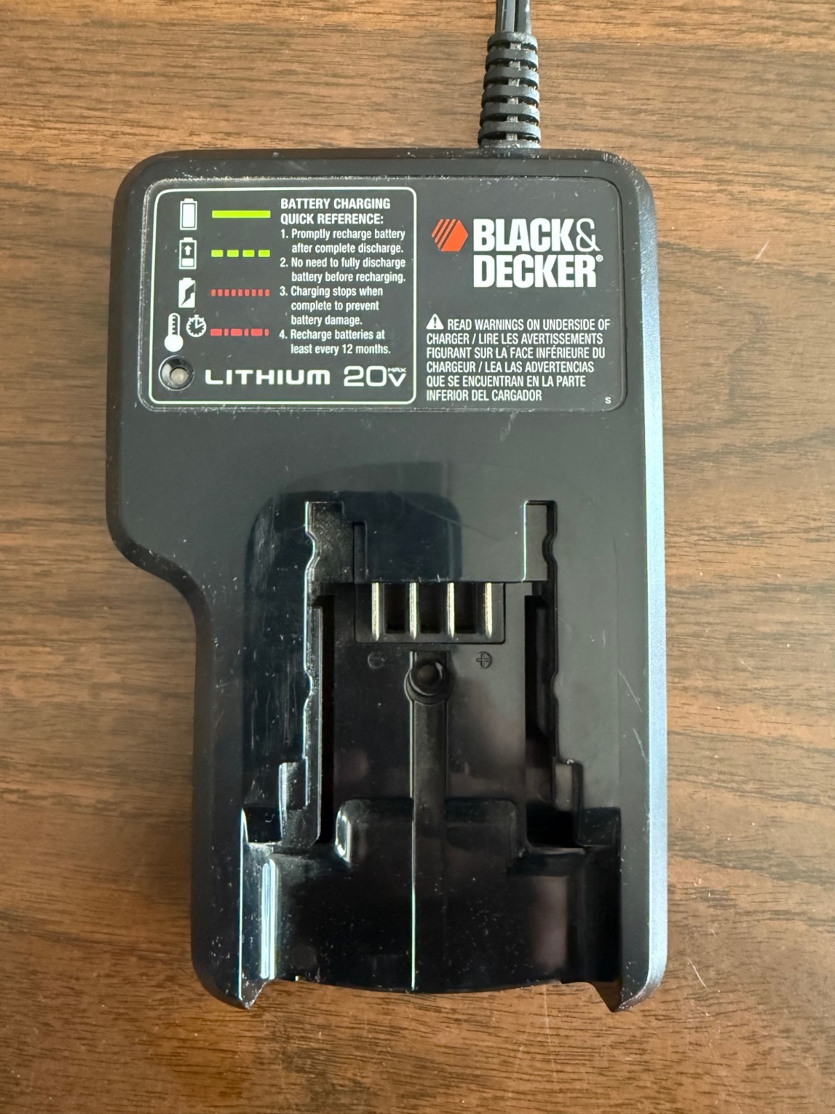 Black & Decker Lithium 20v Battery Charger 406A Type 1 Model LCS20