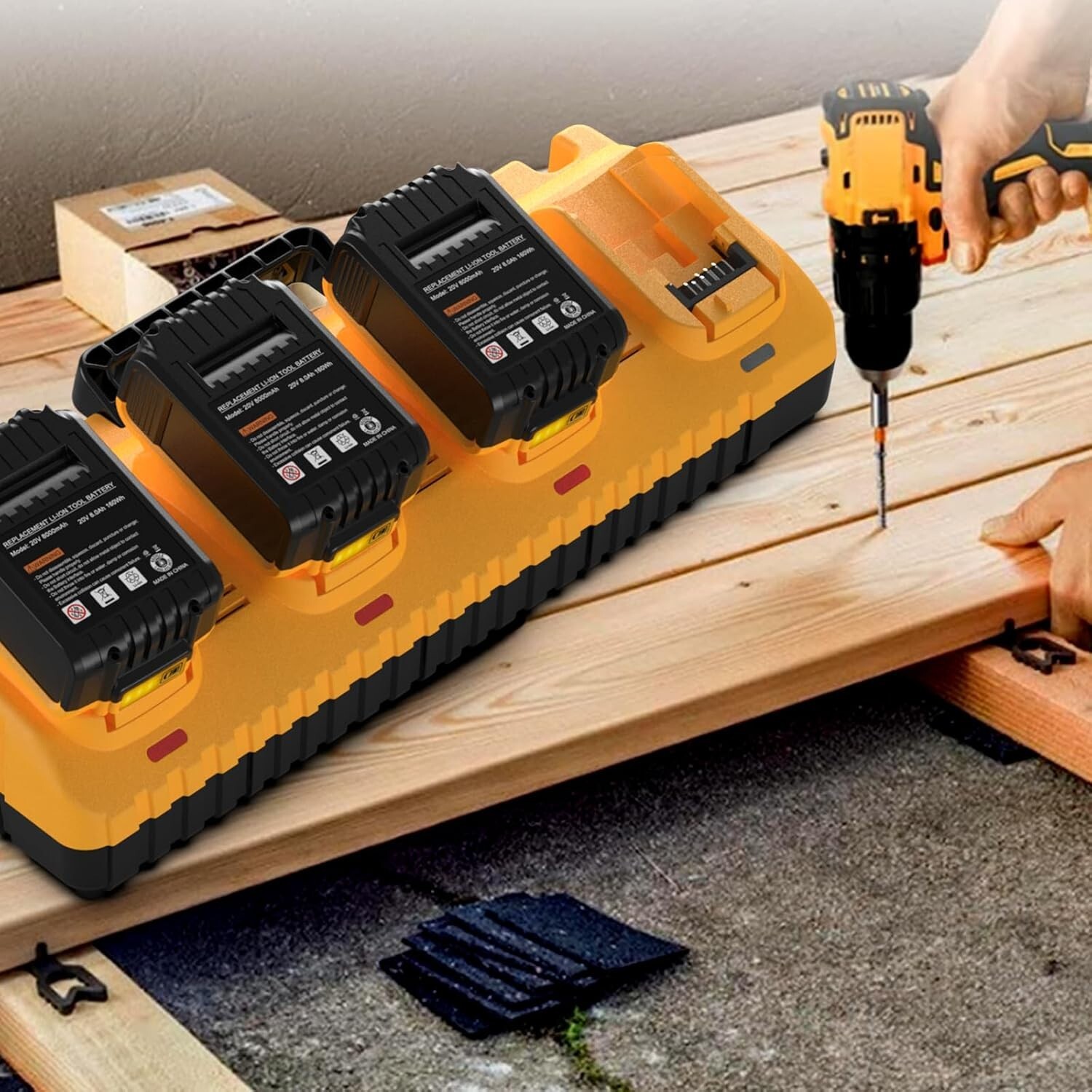 4 Port Multi Battery Charger DCB104 Replacement for Dewalt 12V 20V Max Battery