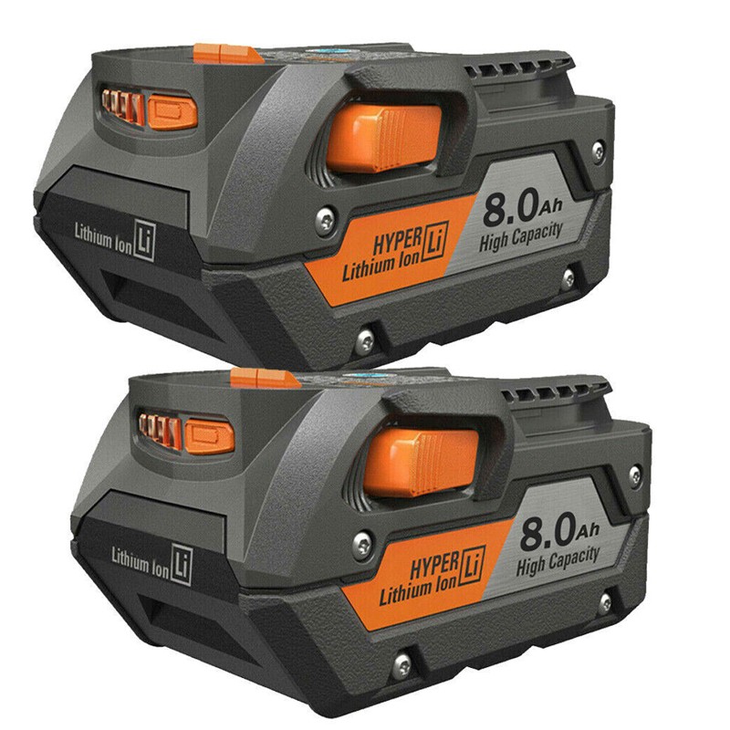 2X For Ridgid R840087 8.0Ah Lithium Battery Rigid 18Volt R840085 Power Tool