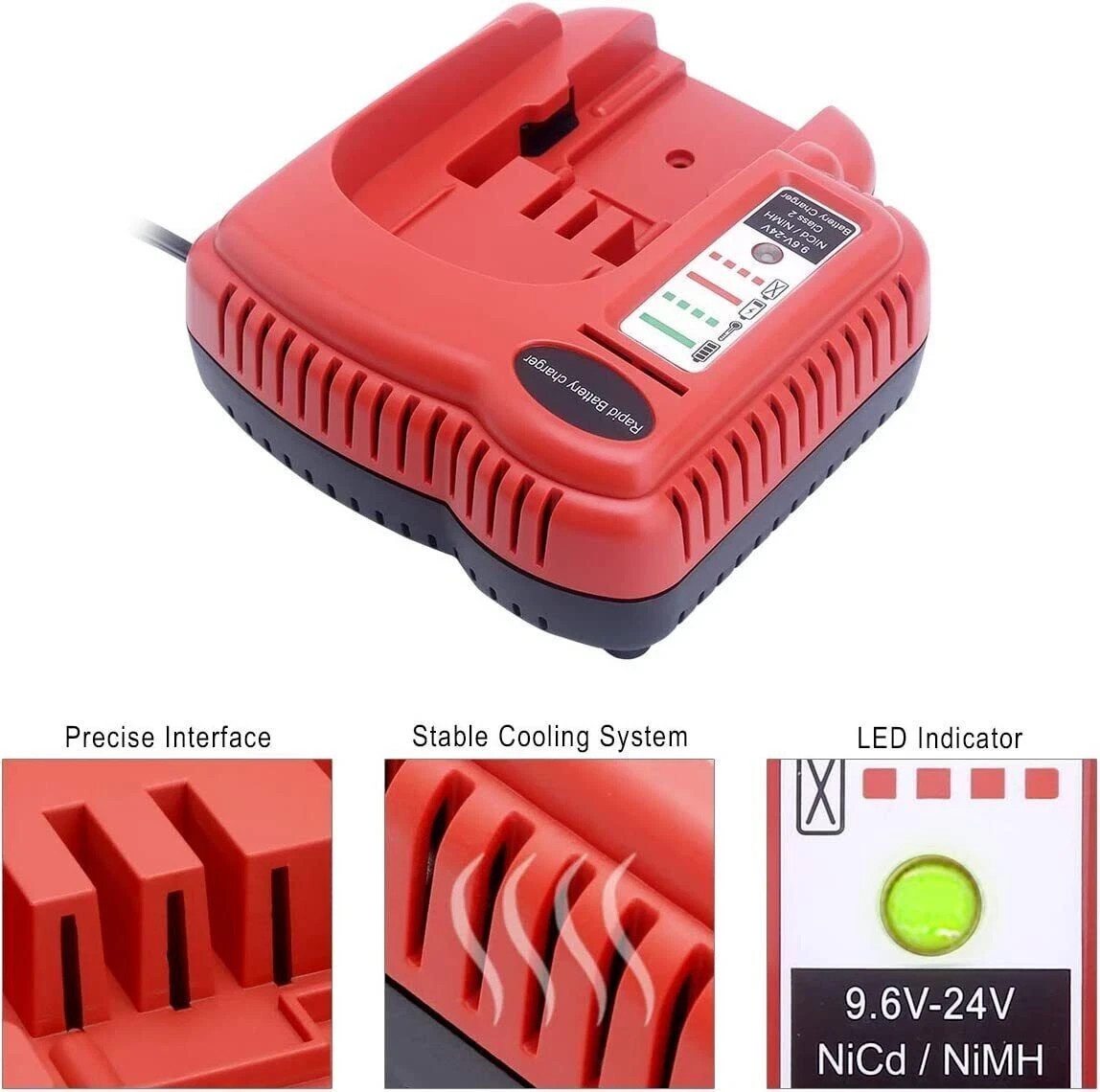 9.6V-24V Fast Battery Charger for Black Decker HPB18 HPB18-OPE NiCd NiMh battery