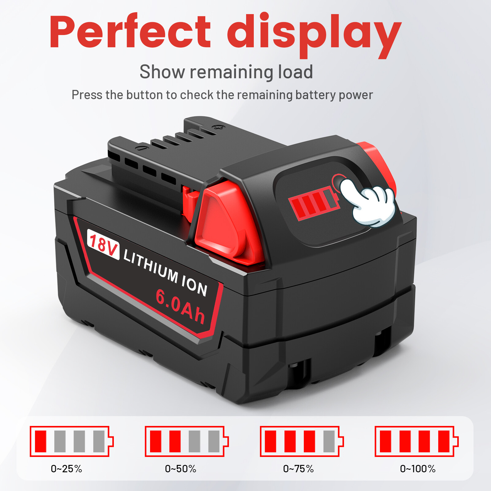 2x For Milwaukee 18v M18 Lithium 5.0 AH Extended Capacity Battery 48-11-1860