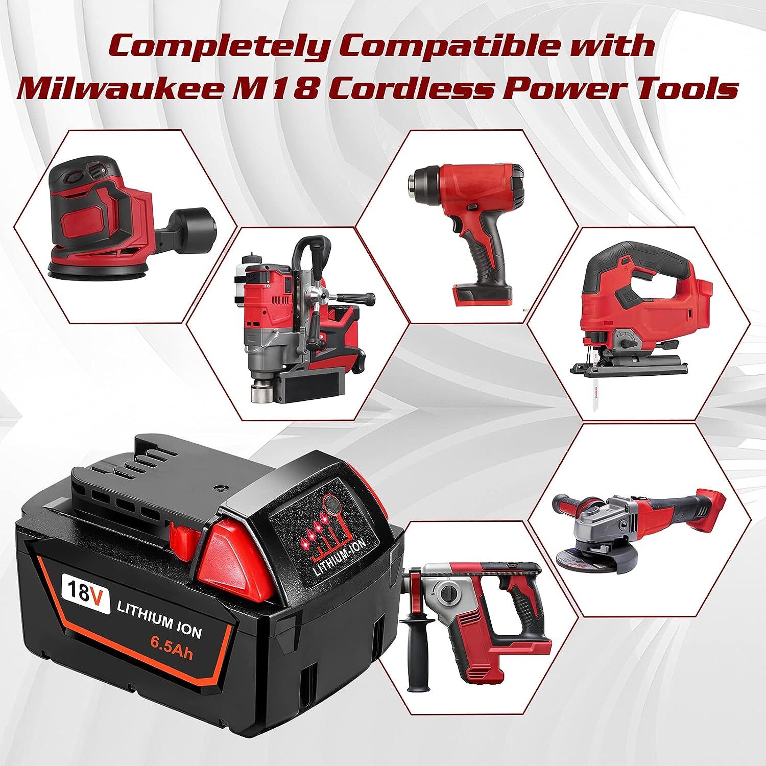 FOR Milwaukee M18 XC 6.0 High Output Battery 48-11-1860 48-11-1880 Lithium 12Ah